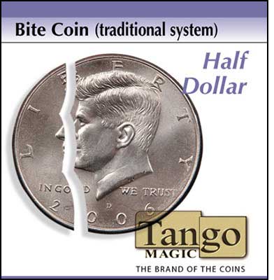 BITE COIN HALF DOLLAR - ukousnutá mince + video ke stažení