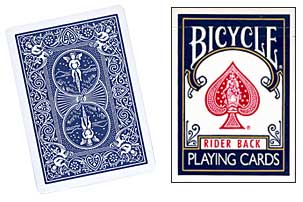 BICYCLE POKER SIZE - RIDER BACK BLUE