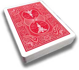 BICYCLE POKER SIZE - MANDOLIN BACK RED